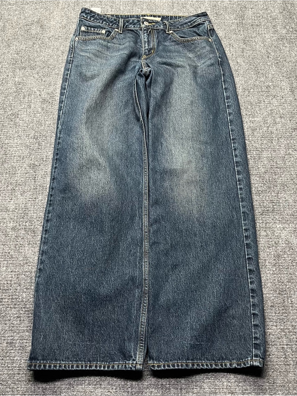 Levis Premium Jeans Womens 29x32 Blue Low Loose Wide Leg Baggy Skater Big E